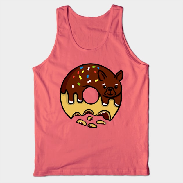 Chocolate donut dog Tank Top by HamsterOver